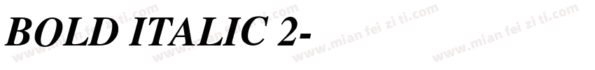 BOLD ITALIC 2字体转换